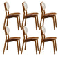 Armless Kitchen Dining Side Chair Wood Open Back Dining Side Chair