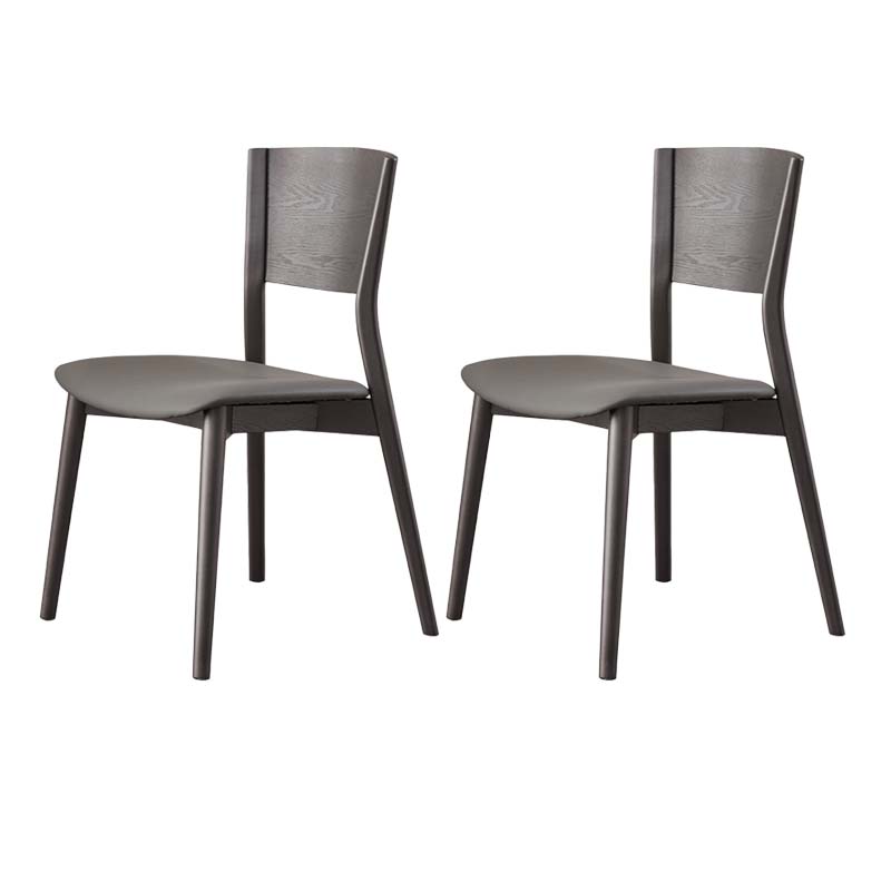 ダイニングルームキッチンサイドチェアインダストリアルソリッドウッドアームレスチェア