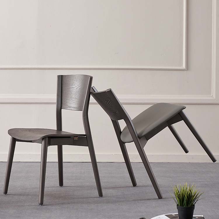 ダイニングルームキッチンサイドチェアインダストリアルソリッドウッドアームレスチェア