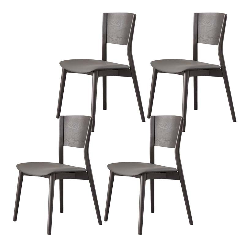 ダイニングルームキッチンサイドチェアインダストリアルソリッドウッドアームレスチェア