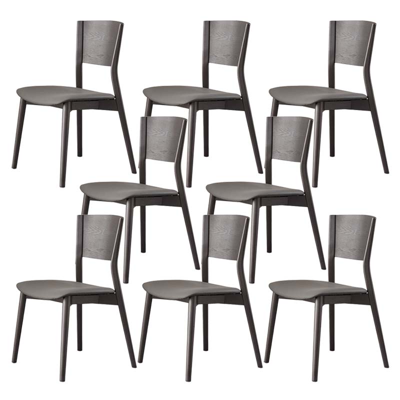 ダイニングルームキッチンサイドチェアインダストリアルソリッドウッドアームレスチェア