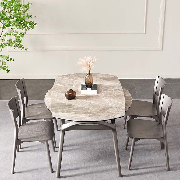 ダイニングルームキッチンサイドチェアインダストリアルソリッドウッドアームレスチェア