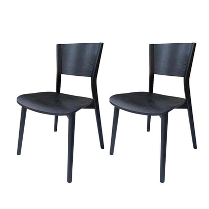 ダイニングルームキッチンサイドチェアインダストリアルソリッドウッドアームレスチェア