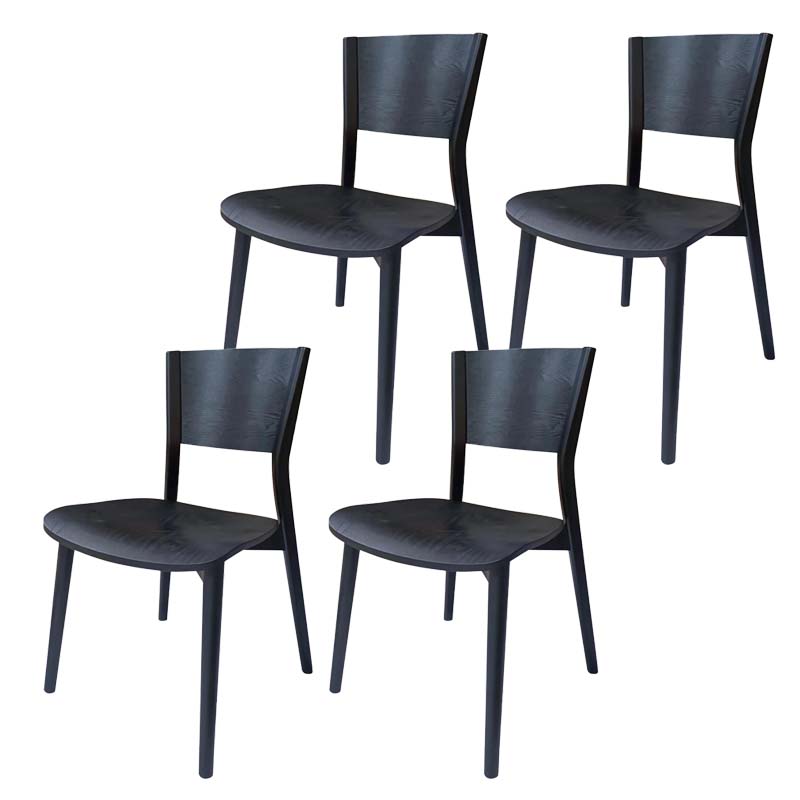 ダイニングルームキッチンサイドチェアインダストリアルソリッドウッドアームレスチェア