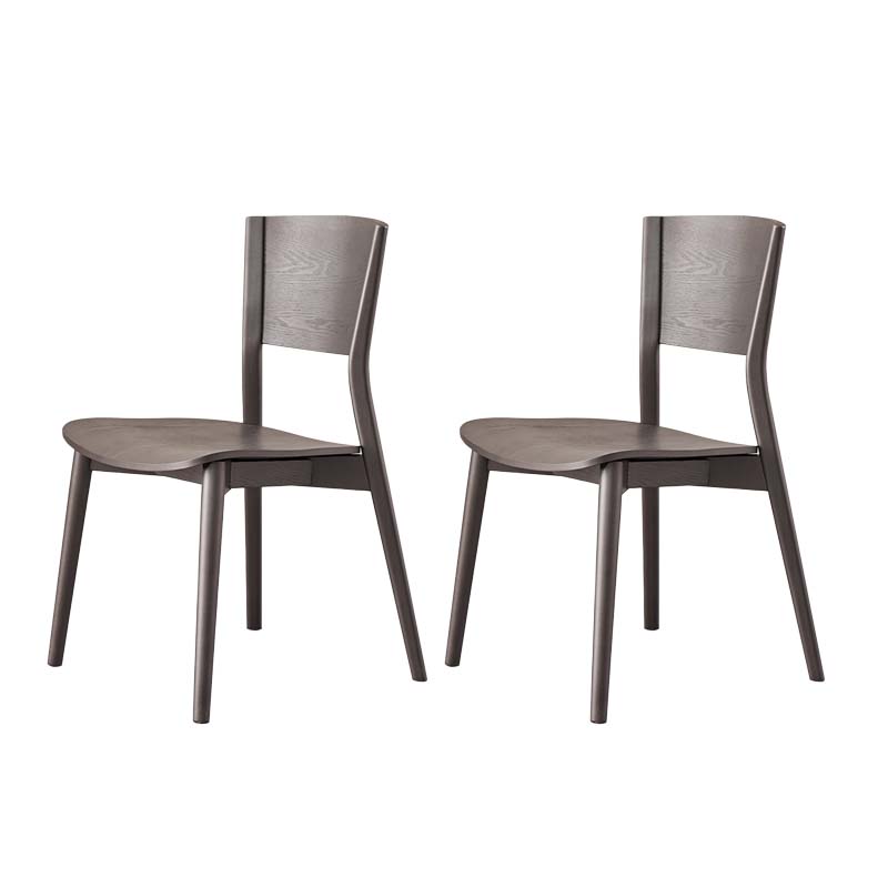 ダイニングルームキッチンサイドチェアインダストリアルソリッドウッドアームレスチェア