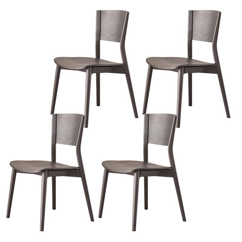 ダイニングルームキッチンサイドチェアインダストリアルソリッドウッドアームレスチェア