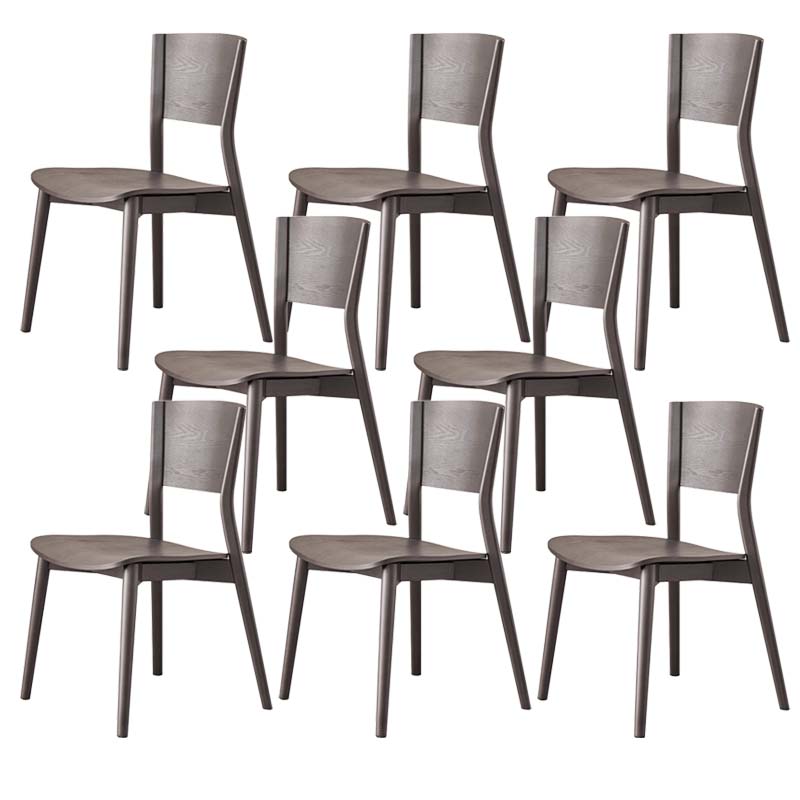 ダイニングルームキッチンサイドチェアインダストリアルソリッドウッドアームレスチェア