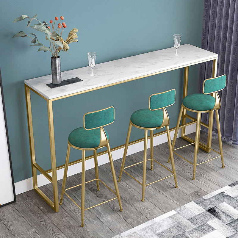 Glamlose armlose Rückenlehneschalter Stuhl Iron Bar Stuhl mit Kissen und Pedal für Balkon