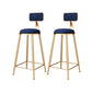 Tabouret de comptoir de dos de dos de dos glamour sans arme avec coussin et pédale pour balcon