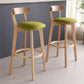 Tabouret de bar en bois de tabouret de comptoir de dossier sans bras industriel avec pédale pour café