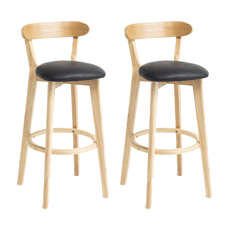 Tabouret de bar en bois de tabouret de comptoir de dossier sans bras industriel avec pédale pour café