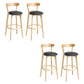 Tabouret de bar en bois de tabouret de comptoir de dossier sans bras industriel avec pédale pour café