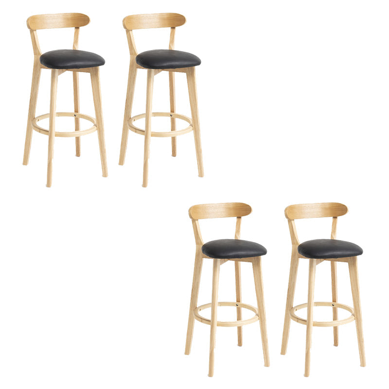 Tabouret de bar en bois de tabouret de comptoir de dossier sans bras industriel avec pédale pour café