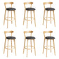 Tabouret de bar en bois de tabouret de comptoir de dossier sans bras industriel avec pédale pour café