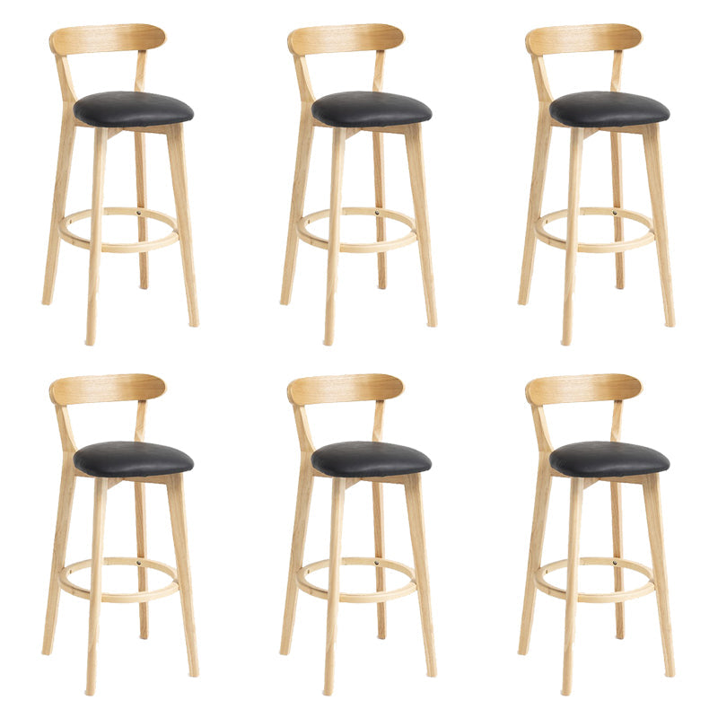 Tabouret de bar en bois de tabouret de comptoir de dossier sans bras industriel avec pédale pour café