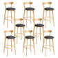 Tabouret de bar en bois de tabouret de comptoir de dossier sans bras industriel avec pédale pour café