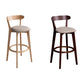 Tabouret de bar en bois de tabouret de comptoir de dossier sans bras industriel avec pédale pour café