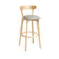 Tabouret de bar en bois de tabouret de comptoir de dossier sans bras industriel avec pédale pour café
