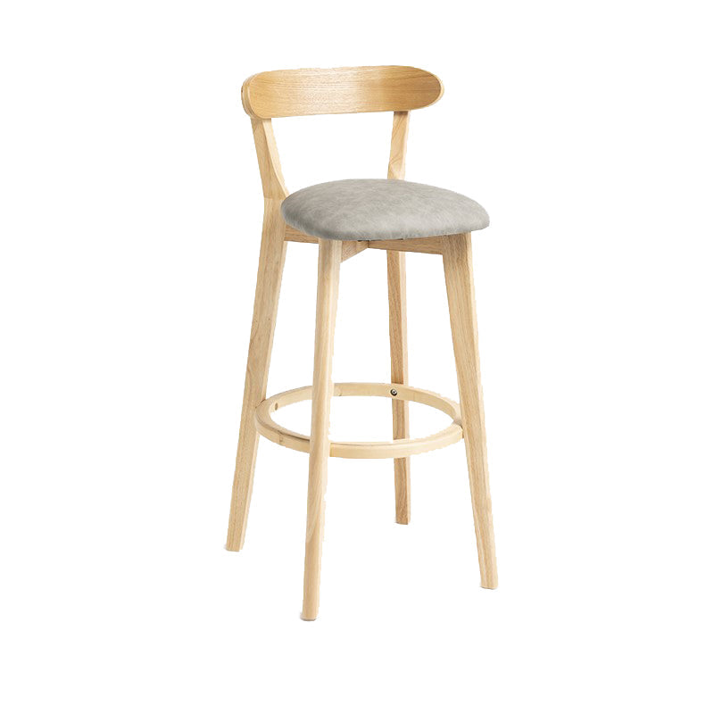 Tabouret de bar en bois de tabouret de comptoir de dossier sans bras industriel avec pédale pour café