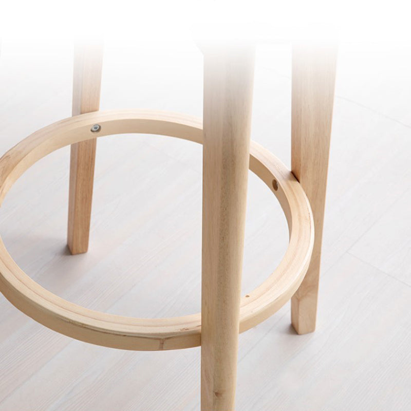 Tabouret de bar en bois de tabouret de comptoir de dossier sans bras industriel avec pédale pour café