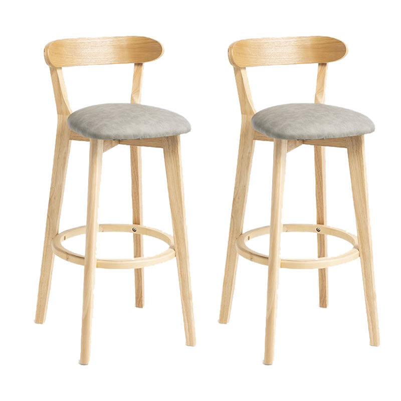 Tabouret de bar en bois de tabouret de comptoir de dossier sans bras industriel avec pédale pour café