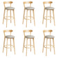Tabouret de bar en bois de tabouret de comptoir de dossier sans bras industriel avec pédale pour café