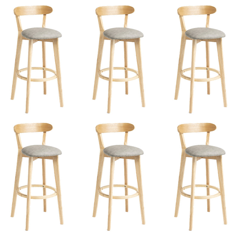 Tabouret de bar en bois de tabouret de comptoir de dossier sans bras industriel avec pédale pour café