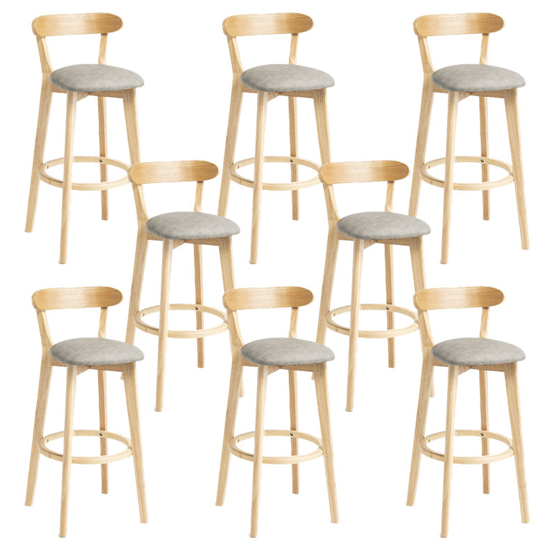 Tabouret de bar en bois de tabouret de comptoir de dossier sans bras industriel avec pédale pour café