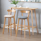 Tabouret de bar en bois de tabouret de comptoir de dossier sans bras industriel avec pédale pour café