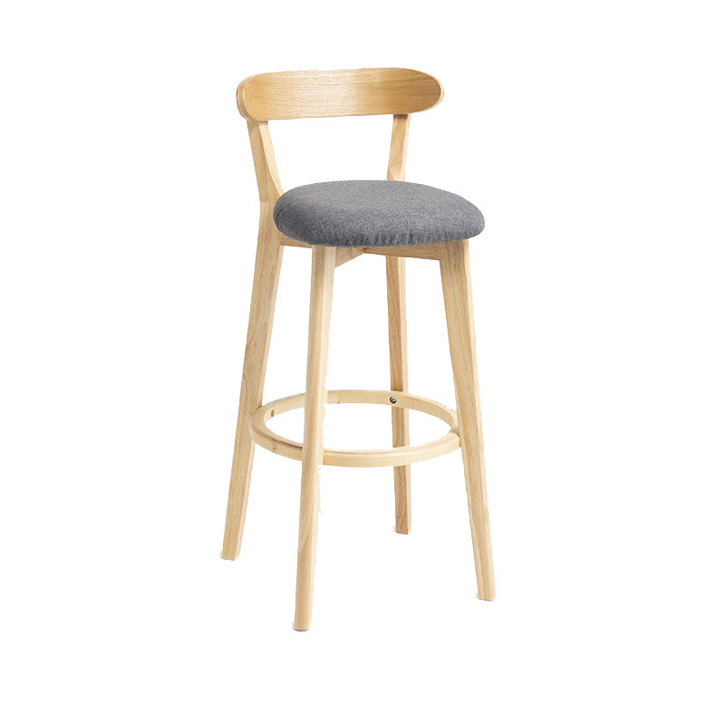 Tabouret de bar en bois de tabouret de comptoir de dossier sans bras industriel avec pédale pour café