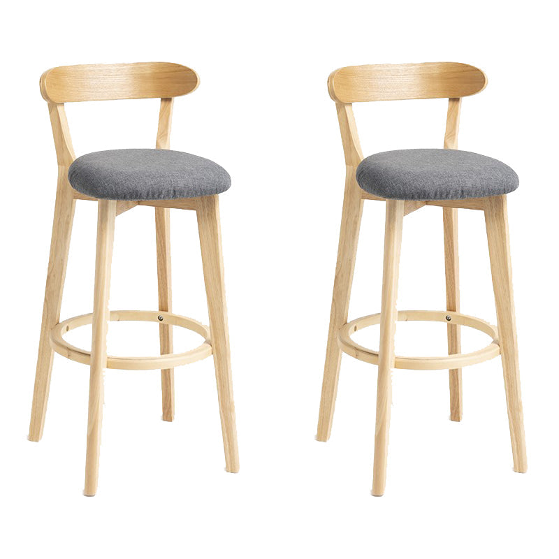 Tabouret de bar en bois de tabouret de comptoir de dossier sans bras industriel avec pédale pour café