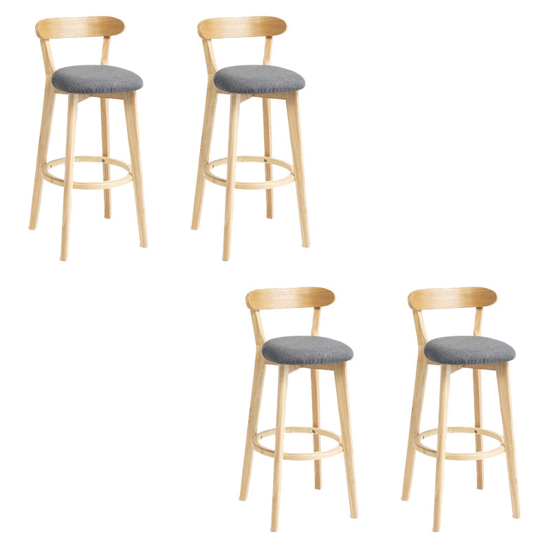 Tabouret de bar en bois de tabouret de comptoir de dossier sans bras industriel avec pédale pour café