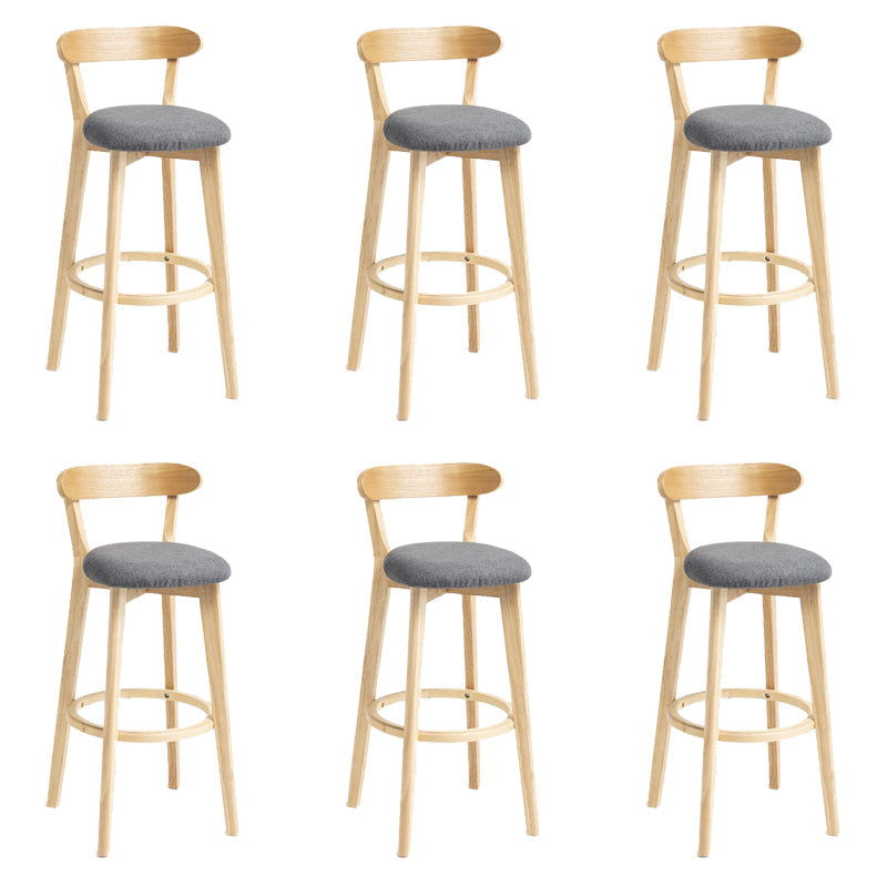 Tabouret de bar en bois de tabouret de comptoir de dossier sans bras industriel avec pédale pour café