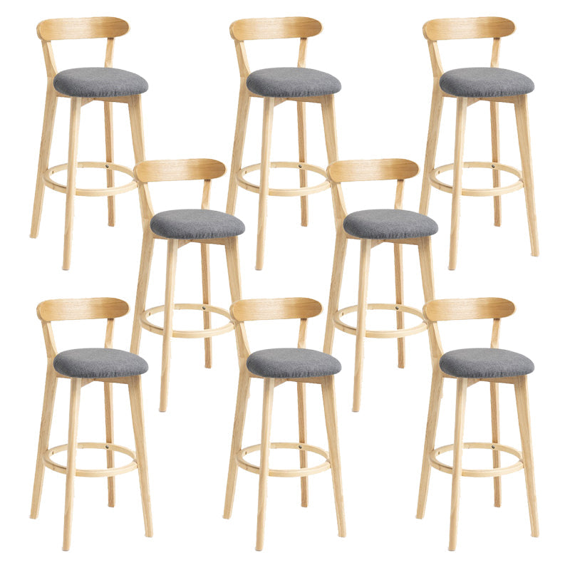 Tabouret de bar en bois de tabouret de comptoir de dossier sans bras industriel avec pédale pour café