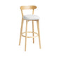 Tabouret de bar en bois de tabouret de comptoir de dossier sans bras industriel avec pédale pour café