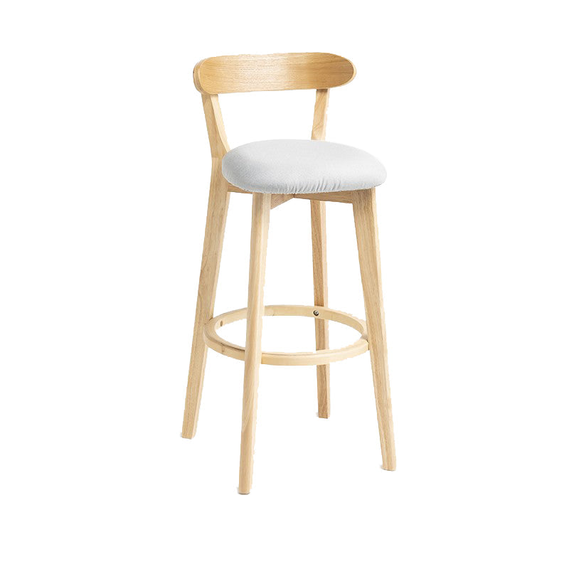 Tabouret de bar en bois de tabouret de comptoir de dossier sans bras industriel avec pédale pour café