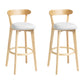 Tabouret de bar en bois de tabouret de comptoir de dossier sans bras industriel avec pédale pour café