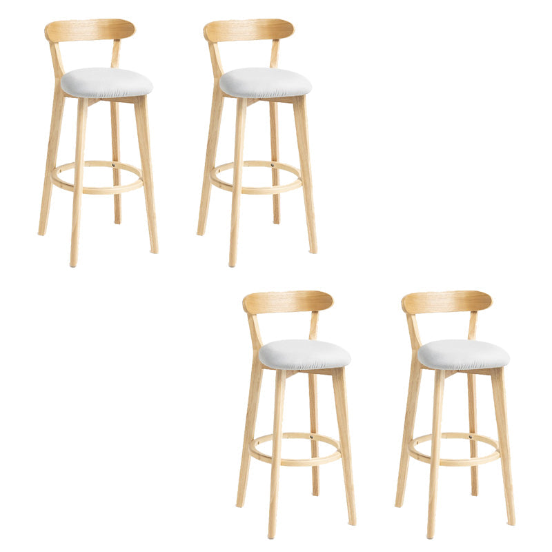 Tabouret de bar en bois de tabouret de comptoir de dossier sans bras industriel avec pédale pour café