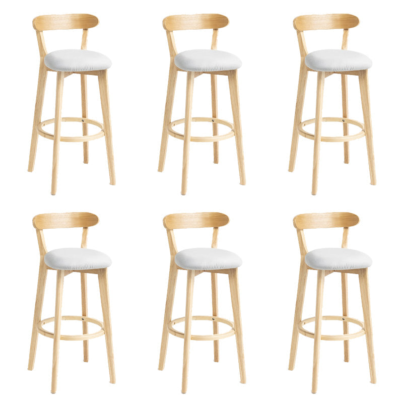 Tabouret de bar en bois de tabouret de comptoir de dossier sans bras industriel avec pédale pour café