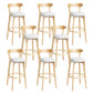 Tabouret de bar en bois de tabouret de comptoir de dossier sans bras industriel avec pédale pour café