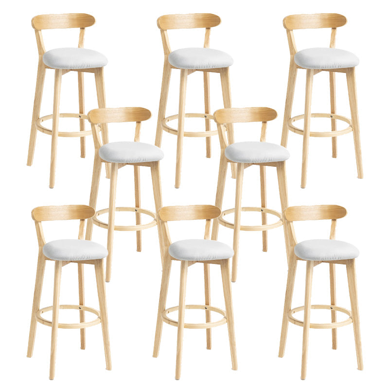 Tabouret de bar en bois de tabouret de comptoir de dossier sans bras industriel avec pédale pour café