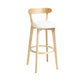 Tabouret de bar en bois de tabouret de comptoir de dossier sans bras industriel avec pédale pour café