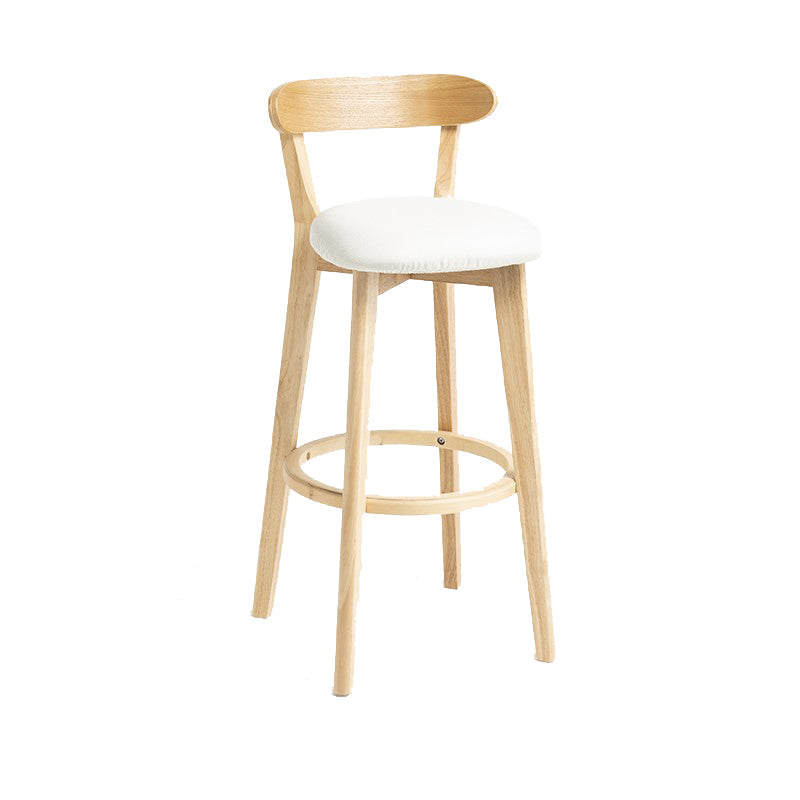 Tabouret de bar en bois de tabouret de comptoir de dossier sans bras industriel avec pédale pour café