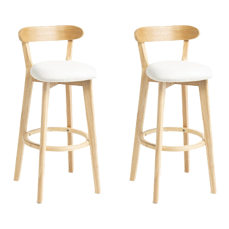 Tabouret de bar en bois de tabouret de comptoir de dossier sans bras industriel avec pédale pour café