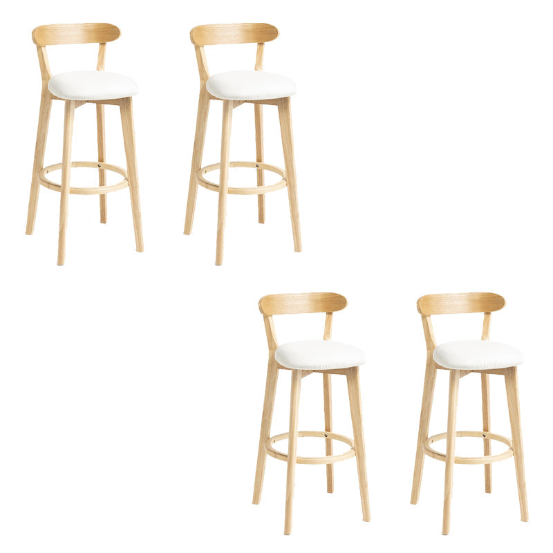 Tabouret de bar en bois de tabouret de comptoir de dossier sans bras industriel avec pédale pour café