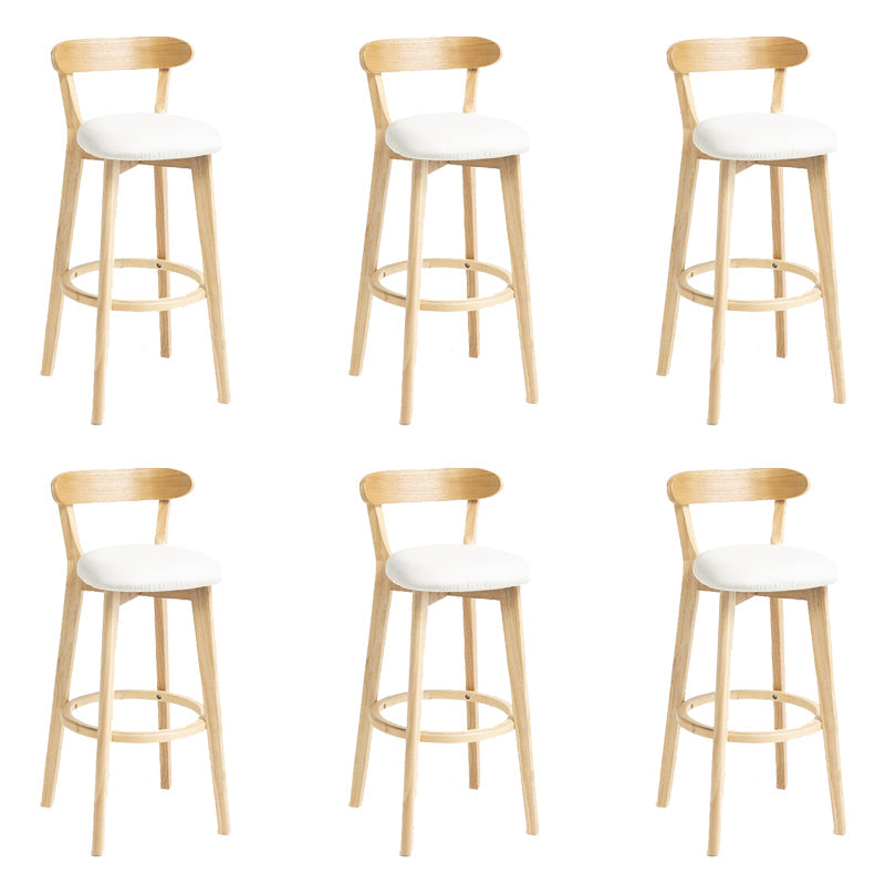 Tabouret de bar en bois de tabouret de comptoir de dossier sans bras industriel avec pédale pour café
