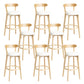 Tabouret de bar en bois de tabouret de comptoir de dossier sans bras industriel avec pédale pour café