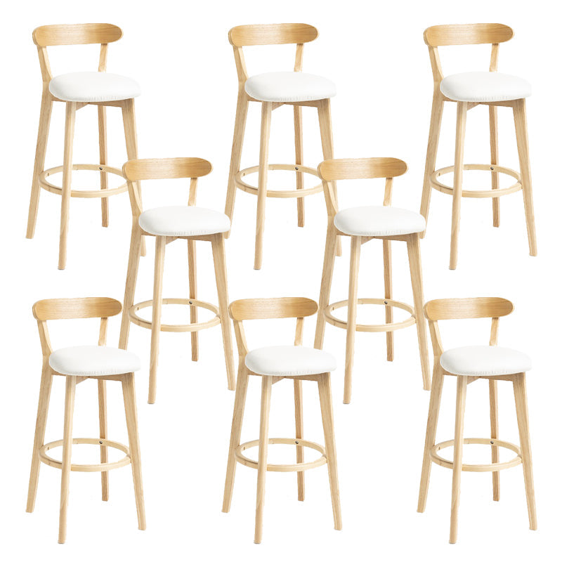 Tabouret de bar en bois de tabouret de comptoir de dossier sans bras industriel avec pédale pour café