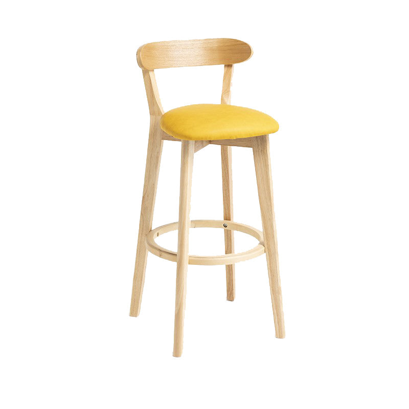 Tabouret de bar en bois de tabouret de comptoir de dossier sans bras industriel avec pédale pour café