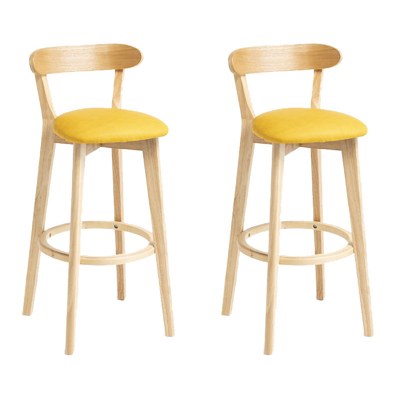 Tabouret de bar en bois de tabouret de comptoir de dossier sans bras industriel avec pédale pour café